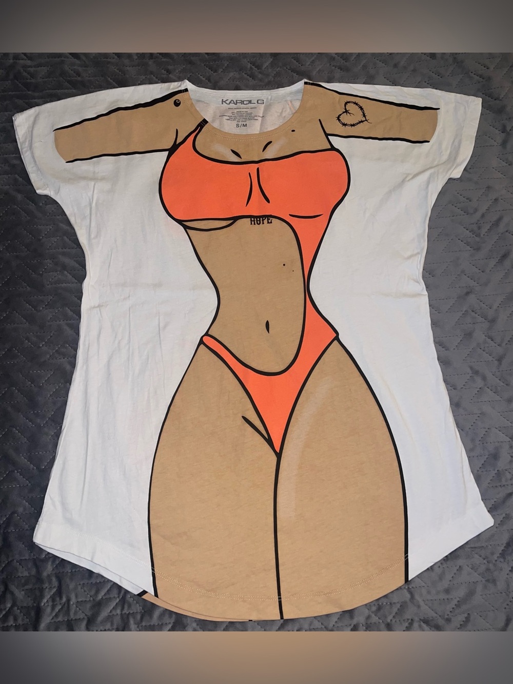 Karol G 🌺 Tropicoqueta Graphic Bikini Body Maxi Tee Dress 🌴 Loungewear Vacation